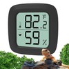 Oasirep Black Reptile Thermometer and Hygrometer – LCD Digital Temp