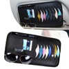 Yumfugu Pack-1 Car CD Holder, Universal Leather Sun Visor Organizer