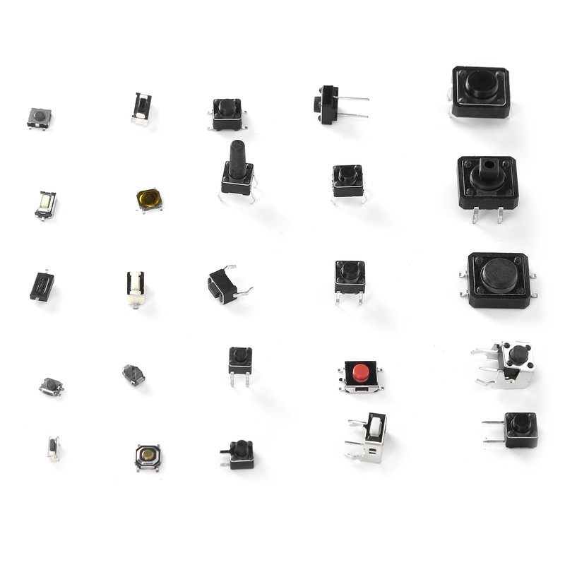 Tactile Push Button Switches 25 Values 12V 50mA Micro Momentary