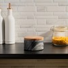 Cork & Mill Grey Marble Salt Cellar with Acacia Wood