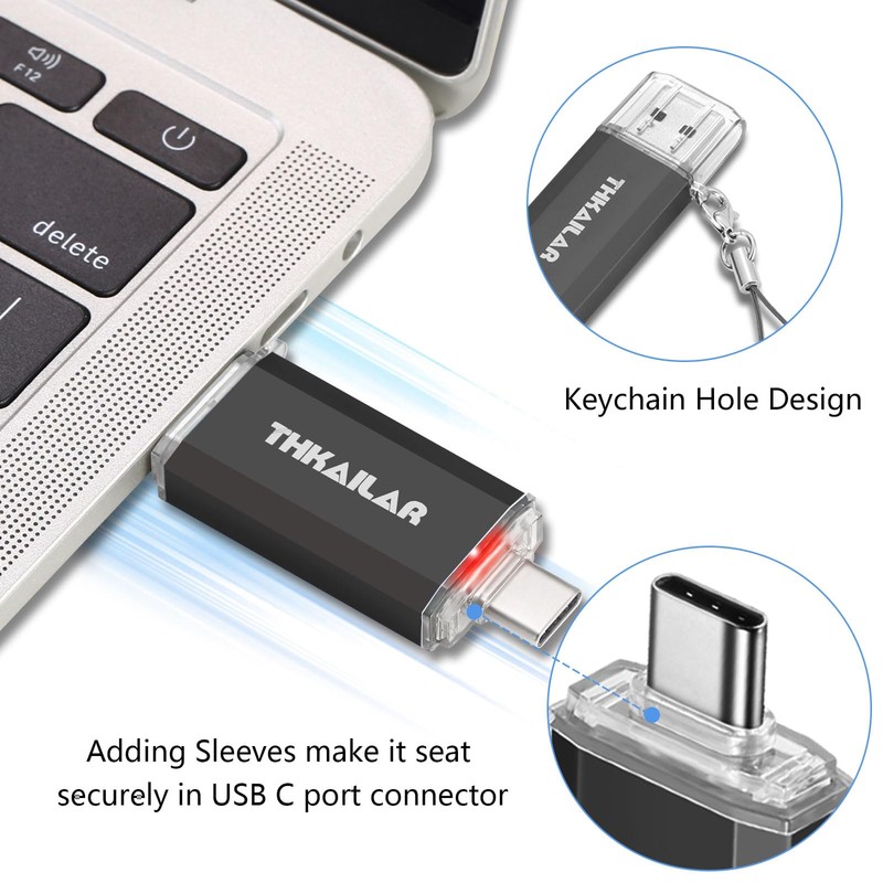 THKAILAR 128GB USB C Flash Drive,USB Stick 3.1 Memory Stick