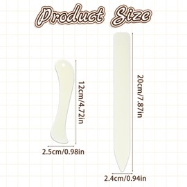Bone Folder Scoring, 2PCS Sewing Seam Bone Folder Plastic Bones folders Quilting Supplies Paper Sewing Tools for Paper Crafting Marking Creases Marks on Fabric