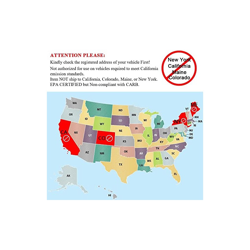 3" Inlet/Outlet Universal High Flow 2pcs