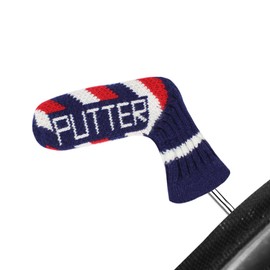 Scott Edward Blue Red Ripples Golf Blade Putter Cover, 1 Piece in Pack, Double Layers knit, Fits Blade Putters, Cute and SoftAcrylic Fabric