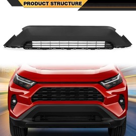 CNNELL Bumper Grille Lower Grill Compatible with Toyota Rav4 2019-2022 531130R090 TO1036203