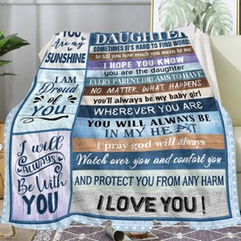 Soft Daughter's Gifts Throw Blanket, 80"x60" - Birthday Gift Ideas from Mom & Dad