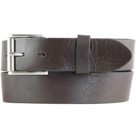 BELTINGER Jeans Belt with Roller Buckle Made of Full Cowhide Leather 4 cm | High-Quality Leather Belt for Men 40 mm | Men's Belt Made in Italy, Brown, silver