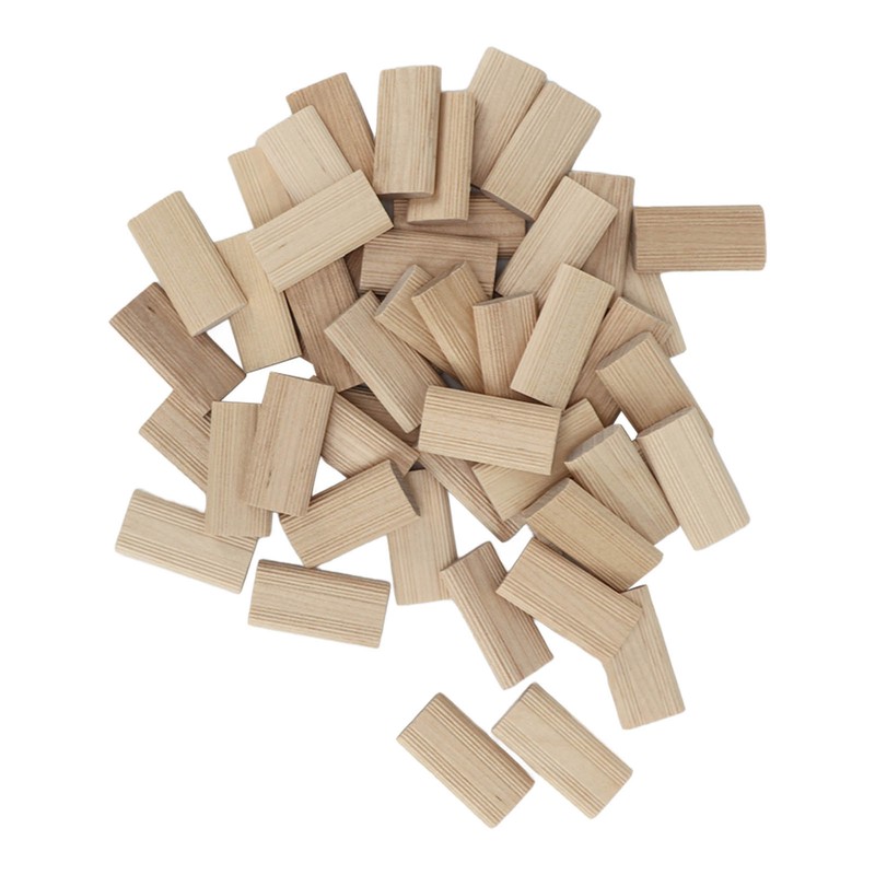 50Pcs Beech Wood Domino Tenon Stopper for Crafting Woodworking Furniture