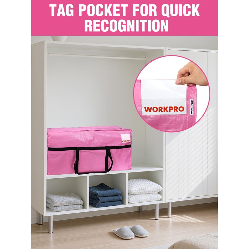 WORKPRO 1 Pack 66 Gallon Extra Large Moving Bag with