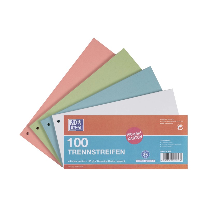 Oxford Pack of 200 10.5 x 24 cm 190gsm Card