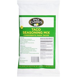 Spice Classics Taco Seasoning Mix, 9 oz (Pack of 6) - Six Individual Packets of 9 Ounce Taco Seasoning Mix for Mexican-Inspired Flavor, Ideal on Chicken, Pork, Veggies and More