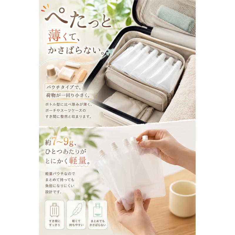fogman Travel Bottle, Small Portion Bottle, Travel Use, Shampoo Pouch,