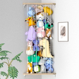 Zayysoha Stuffed Animal Storage Toy Storage Organizer, Upgraded Stuffed Animal Hammock Corner & Stuffed Animal Net for Plushie Toys with Adjustable Height for Kids Playroom Bedroom Organizer