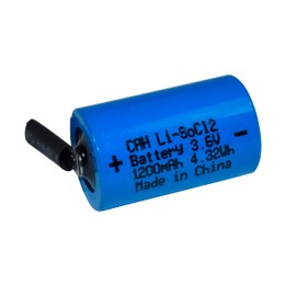 HQRP 5-Pack ER14250 1/2AA 3.6V Lithium Battery Non-Rechargeable XL-050F SB-AA02 LS14250 TL-5902 TL-2150 for Dog Collar, Meter Sensor Movement Monitor, Home Security System, Alarm System, with Tabs