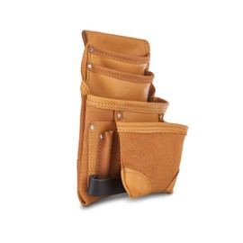 AWP Classic Leather Tool Pouch, Crafted from Premium Top-grain Leather, Compatible with Work Belts Up to 3 Inches Wide, Tool Belt Accessory, Tan