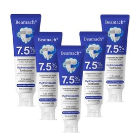 Beamach Hydroxyapatite Toothpaste 7.5% for Enamel Repair & Teeth Whitening Refreshing Flavor Fluoride-Free 4.23oz Gentle Formula for Sensitive Teeth Care:_5-PCS