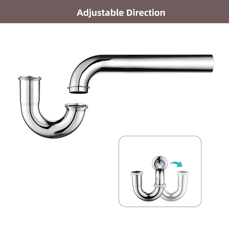 Heixutas Brass P Trap Bathroom Sink: 1 1/4 Sink Trap