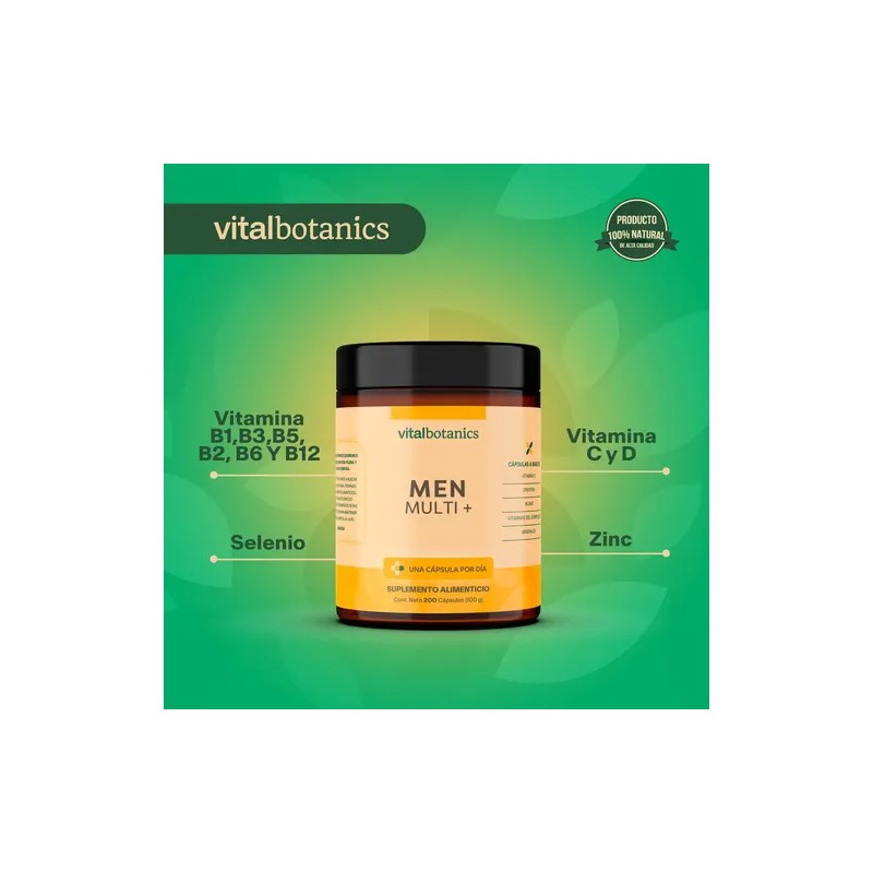 Multivitaminico P Hombre Con Creatina 200 Caps Vitalbotanics