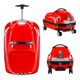 Buena Madre.mx Maleta Montar Viaje Niño 3d Carrito Giratorio Coche Equipaje