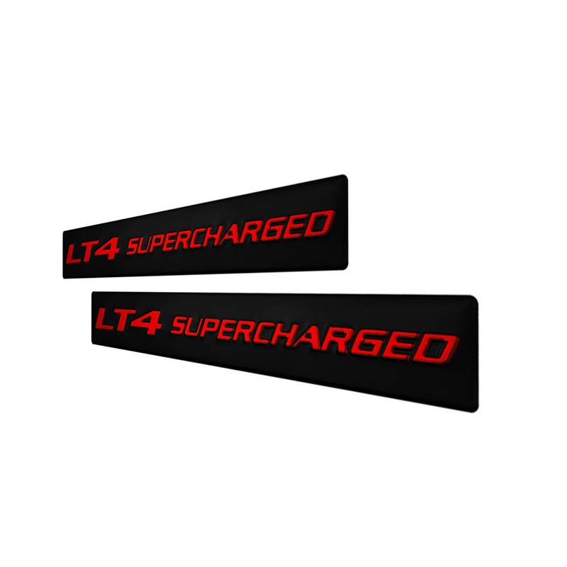 ERPART LT4 Supercharged RED on Black Highly Polished Real Aluminum