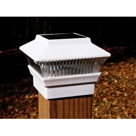 10-Pack Solar White Fence Post Cap Lights With 1 Big White 10mm LED