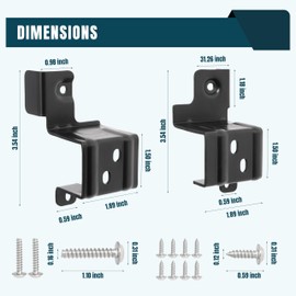 HeoCaye Replacement GFA24KITL Stacking Kit for G-E 24 Inch Wide Washers and Dryers, Stack Bracket Kit 24 In Front Load Laundry Stacking Kit, Black