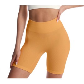Hybrid & Company - Pantalones cortos para mujer, de cintura alta, para yoga, para correr, motociclista, gimnasio y leggings de longitud completa, Pantalones cortos ligeros Toba, X-Large