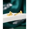 COCHARM Dangling Conch Earring Stud Gold 16g 10mm Flower Conch