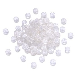 Cheriswelry 1000pcs Clear Acrylic Alphabet Beads Pony Transparent Flat Round Disc A-Z Letter Spacer Beads Charms for Coulple Name Jewellery Bracelet Making 7mm