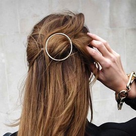 Dreamyn Vintage Hair Clips Simple Geometric Hallow Hair Pins Metal Hair Barrettes Circle Bobby Pins Fashion Hair Accessory for Women and Girls