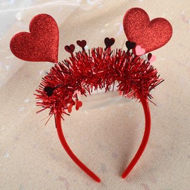 Totelux Valentines Headband Red Heart Hair Band Glitter Valentines Hair Accessories for Women Girls Valentine’s Day Party Headdress Decoration Engagement Birthday Wedding Supplies