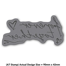A7 'Forever Together Text' Unmounted Rubber Stamp (RS00010045)