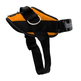 ShawnCo Essential Dog Harness, No-Pull Pet Vest with 3 Leash Clips, No Choke, Reflective, Adjustable and Padded, for Easy Walking and Training for Small, Medium and Large Dogs (Sunset Orange, S)