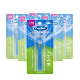 DenTek enhebradores de hilo | | Funciona con tirantes, puentes e implantes | 50 unidades con estuche, 50 Count (Pack of 6)