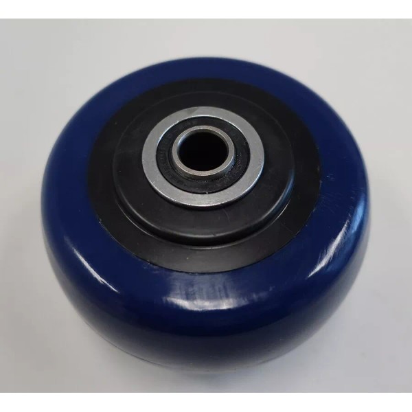 Unbranded (1) 4x2 POLY WHEEL, BLUE/BLACK, PRECISION BEARING, 1/2" ID,