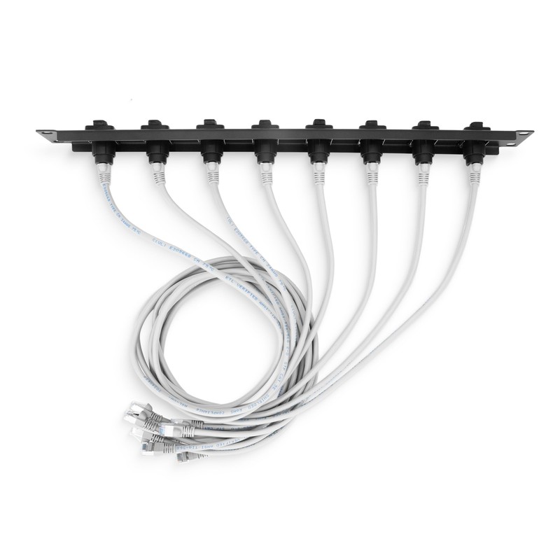 Elite Core EBO8 8-Channel EtherCON Breakout Panel, Shielded Cables (EC-EBO8-RS)