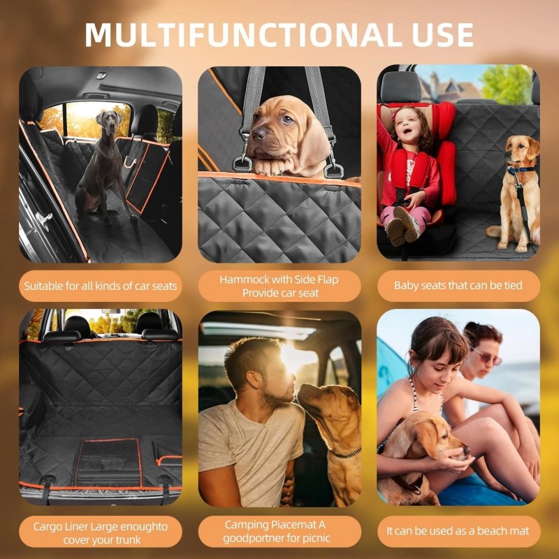 XL Truck Back Seat Extender for Dogs, Large Hard Bottom