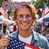 Red White and Blue Body Glitter Stick, 4th of July