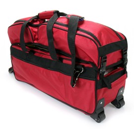 KAZE SPORTS 3 Ball Deluxe Bowling Tournament Roller Tote with detachable Shoe and Accessory Bag