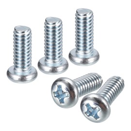 sourcing map #8-32x3/8" Pan Head Phillips Machine Screws, 50pcs Zinc Plated Carbon Steel Cross Head Screws Fully Threaded Bolts