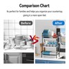 KUK 3 Tier Dish Drying Rack, Large Stainless Steel Over