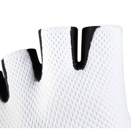 Elite Cycling Project Men's Road Racer Gel Fingerless Gloves Gloves White M'