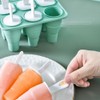 Collapsible Sicles Molds 6 Ice Makers Silicone Ice Molds Reusable