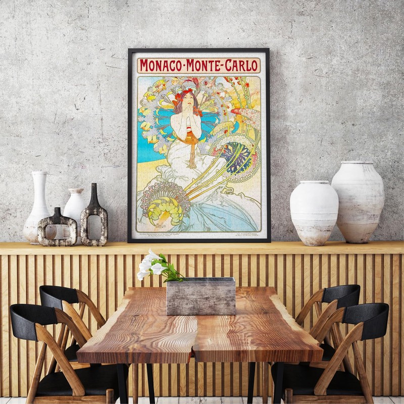 ENJOY-1560 Monaco Monte Carlo, Alphonse Mucha, Jigsaw Puzzle, 1000 Pieces