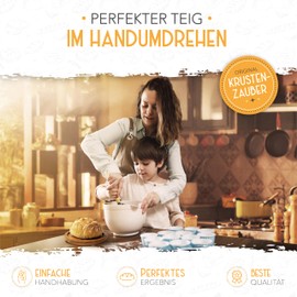 KRUSTENZAUBER Danish whisk for perfect dough in no time at all, high-quality dough whisk as bread baking accessories, dough stirrer, dough mixer, Danish whisk as bread baking accessory