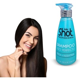 Shampoo Liso Perfecto Kolor Shot con Keratina sin Parabenos, Hidrata y Suaviza el Cabello proporcionando Brillo y Sedosidad, Disminuye Efectivamente el Frizz