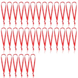 Janinka 50 Pcs Christmas Garland Ribbon Ties 0.5" Width x 31.5" Length Red Xmas Garland Ties Reusable Satin Ribbon Wrapping Straps for Christmas Tree Wreath Holiday Stairways Railings Decor