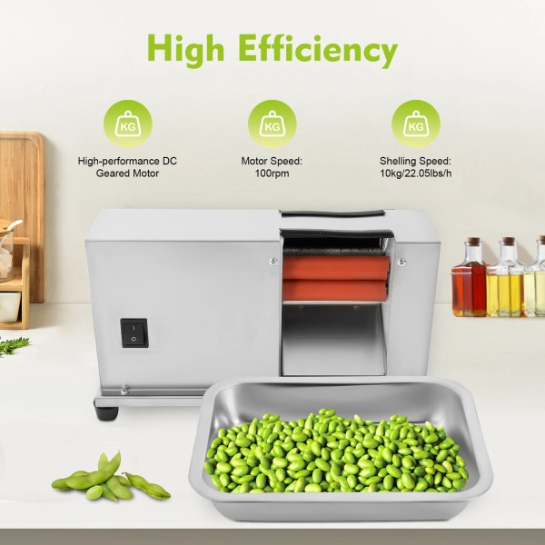 Unbranded 110V Commercial Electric Bean Sheller Machine Pea Peeling Removing