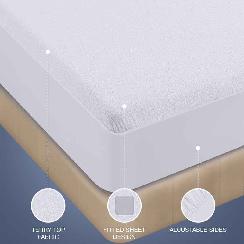 Utopia Bedding Waterproof Terry Top Mattress Protector Twin XL 200