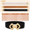 WHIPPY Women Wide Elastic Belt Vintage Stretchy Waistband with Retro
